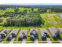 Expansive aerial view of the home and neighborhood features a vast green space at 2044 Keystone Pass Blvd, Minneola, FL 34715