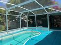The backyard features a screened-in pool for outdoor enjoyment and relaxation at 112 10Th St, St Cloud, FL 34769