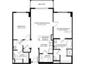 Two-bedroom, two-bathroom condo floor plan with balcony at 14501 Grove Resort Ave # 1505, Winter Garden, FL 34787