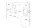 Detailed floor plan showcasing the layout of this spacious home, including four bedrooms and a two-car garage at 2531 Buena Vista Dr, Deland, FL 32724