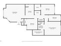 Two-bedroom condo floor plan with dimensions at 2317 Prime Cir # B, Kissimmee, FL 34746