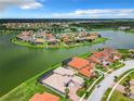 Luxury homes community situated around a lake at 870 Spinnaker Way, Kissimmee, FL 34746
