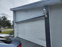 Garage door and exterior wall, showcasing the home's design and attached two-car garage at 602 Caddy Dr, Kissimmee, FL 34759