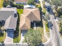 Single-Gathering home in a residential neighborhood from above at 301 Anastasia Dr, Kissimmee, FL 34759