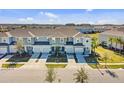 Aerial view of a row of townhouses, showcasing community and landscape at 2106 Crystal Bell St, Orlando, FL 32824