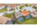 This beautiful home features a screened-in pool, perfect for enjoying the outdoors with privacy at 5411 Oakgrain Ct, Davenport, FL 33837