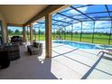 Inviting screened-in pool area with comfortable seating and views of the lush backyard at 2292 Crofton Ave, Davenport, FL 33837