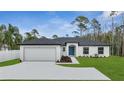 Charming single-story home boasts a bright blue front door and lush landscaping at 41 Peterlee Ct, Kissimmee, FL 34758