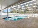 Screened pool with clear blue water and concrete deck offers a refreshing outdoor space at 3123 Fairfield Dr, Kissimmee, FL 34743