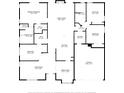 Detailed floor plan showcasing the layout of the home with dimensions and room names at 12450 Greco Dr, Orlando, FL 32824