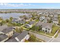 Aerial view of home highlighting the property's location in a residential neighborhood at 13831 Briand Ave, Orlando, FL 32827