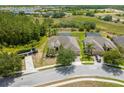 Expansive aerial view of home's placement amongst neighboring houses, lawns, and greenery at 308 Yellow Snapdragon Dr, Davenport, FL 33837