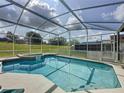Sparkling screened-in pool with a hot tub, perfect for relaxation and entertaining at 925 Montana Ave, Davenport, FL 33897
