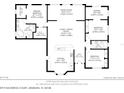 Layout showing the primary bedroom, kitchen, living areas, and bathrooms of the home at 5919 Mcenroe Ct, Leesburg, FL 34748