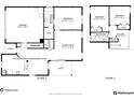 Detailed floor plan showcasing the layout of the home's two floors with dimensions, rooms, and features at 101 Grand Junction Blvd, Orlando, FL 32835
