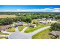 A picturesque aerial view of a residential neighborhood with lush greenery and manicured lawns at 3110 Short Leaf Pine Ct, Kissimmee, FL 34746