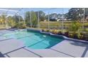 Relaxing screened-in pool area featuring lush greenery and a tranquil pond view at 3170 Zaharias Dr, Orlando, FL 32837