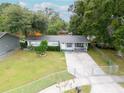 A charming, fenced single-story home with an inviting front porch and established landscaping at 4760 Danzig Ct, Orlando, FL 32811