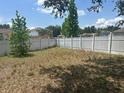 Backyard with a white fence, offering privacy and security at 5030 Silver Thistle Ln, St Cloud, FL 34772