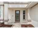 Close up of a lovely front door with sidelight at 2421 Deermeadow Dr, Apopka, FL 32703