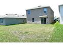 The backyard features a well-maintained lawn, creating a perfect space for outdoor activities and relaxation at 3673 Caspian St, Leesburg, FL 34748