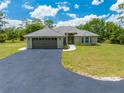 Attractive single-story home with a two-car garage, enhanced by a well-manicured lawn and blue skies overhead at 3720 Edsel Ave, St Cloud, FL 34772