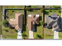 Aerial view showing property lines, layout, and surroundings in a residential neighborhood at 802 Massy Ct, Kissimmee, FL 34759