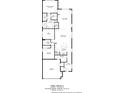 Detailed floorplan showcasing layout with dimensions of the home's rooms, including the primary bedroom, kitchen, and living room at 1001 Umbria Dr, Poinciana, FL 34759