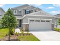 Charming two-story home featuring a neutral color palette, stone accents, manicured landscaping, and an inviting front entrance at 227 Bull Frog Ln, Umatilla, FL 32784