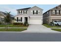 Lovely two-story home features a two car garage, manicured lawn and landscaping at 895 Overpool Ave, Davenport, FL 33896