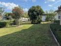 A spacious backyard featuring well-maintained green grass and scattered trees for shade and privacy at 4339 Solomon Dr, Orlando, FL 32811