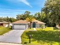 Inviting single-story home with manicured lawn and mature palm tree at 640 Floridian Dr, Kissimmee, FL 34758
