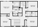 Second floor floor plan with four bedrooms, primary suite, laundry and two full baths at 5225 Tuscany Ln, Davenport, FL 33897