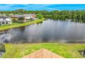Picturesque pond view surrounded by lush greenery, offering serene backdrop to the home at 2054 Hammock Moss Dr, Orlando, FL 32820