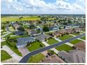 Aerial view of a residential neighborhood featuring well-maintained homes and lush green spaces at 301 Terranova Blvd, Winter Haven, FL 33884