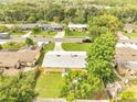 An aerial view of a charming single-Gathering home with a well-kept lawn and a newly installed roof at 4521 Alrix Dr, Orlando, FL 32839