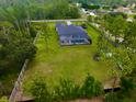 Aerial view of expansive property featuring lush greenery, screened pool, and mature trees at 20414 Quinn St, Orlando, FL 32833