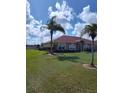 Attractive single-Gathering home with a well-kept lawn and tropical palm tree accents at 2357 Great Harbor Dr, Kissimmee, FL 34746