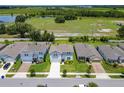 Areal view of a neighborhood featuring beautiful homes and well-maintained landscaping at 2223 Bluebird Pl, St Cloud, FL 34771