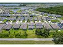 Overhead shot of a community with beautiful lake views and lush green landscaping at 2223 Bluebird Pl, St Cloud, FL 34771