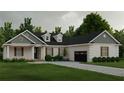 Single story house with gray and white accents, two car garage, and manicured lawn at 1802 Nw 83Rd Loop, Ocala, FL 34475