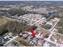 Wider aerial view showing the home's location and neighborhood context at 1621 Saddlehorn Dr, Lakeland, FL 33810