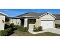 House exterior featuring solar panels and a landscaped front yard at 30364 Armenia Rd, Leesburg, FL 34748