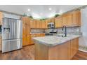 Spacious kitchen with wood cabinets and island at 2160 Boardman Rd, Bartow, FL 33830