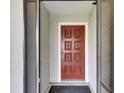 Close-up of front door with decorative details at 1060 Colony Park Dr, Lakeland, FL 33813