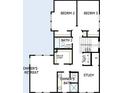 Upstairs floor plan highlights bedrooms and bathrooms at 1630 Haven Dr, Orlando, FL 32803