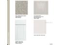 Selection of carpet, flooring, cabinet, and wall samples for a home's interior at 165 River Front Way, Edgewater, FL 32141