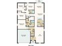 Detailed floor plan showcasing the layout of the home, including bedrooms, bathrooms, and living areas at 2663 Fernleaf St, Auburndale, FL 33823