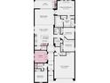 Layout of home featuring four bedrooms, three bathrooms, study, two car garage, lanai, great room and casual dining area at 5260 Stone Ridge Pl, St Cloud, FL 34771
