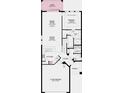 Layout of the home's first floor showing the kitchen, great room, primary suite, and two-car garage at 5190 Goldfinch Dr, St Cloud, FL 34771